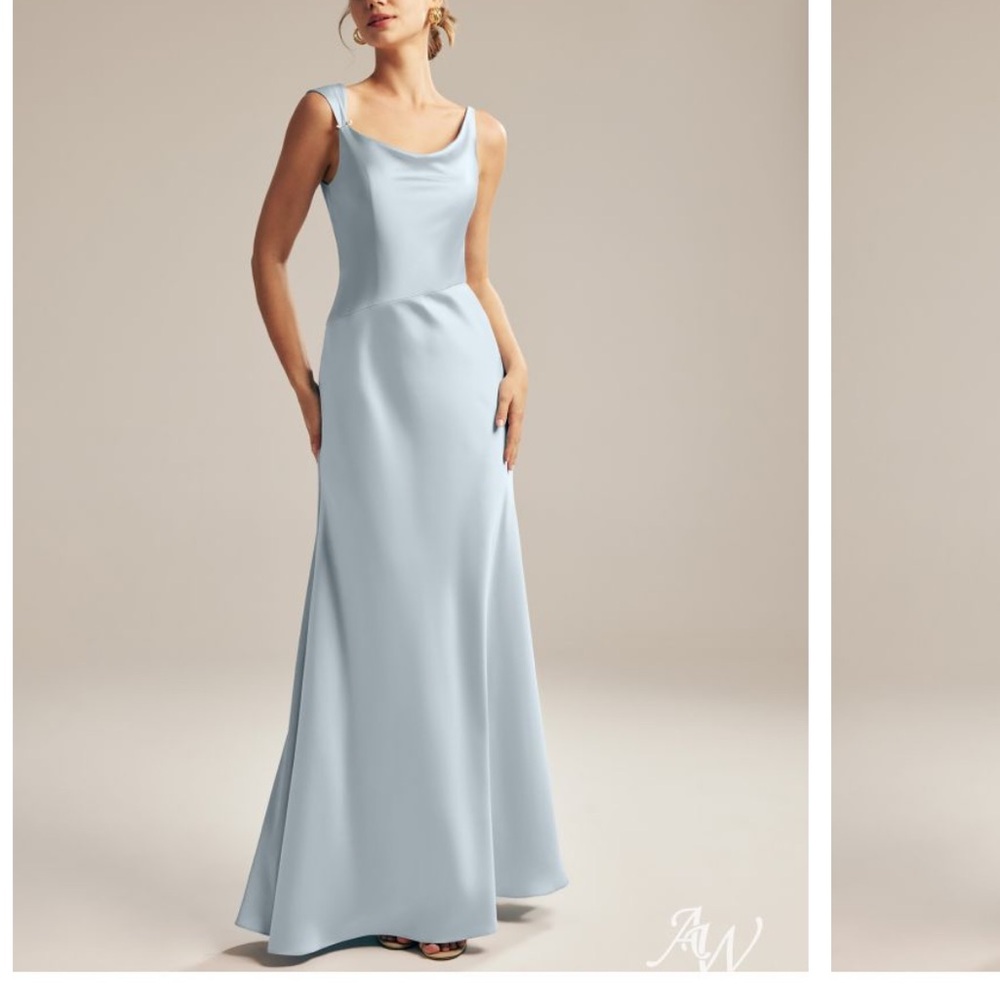 AW Bridal ‘Meggie’ Baby Blue Satin Gown